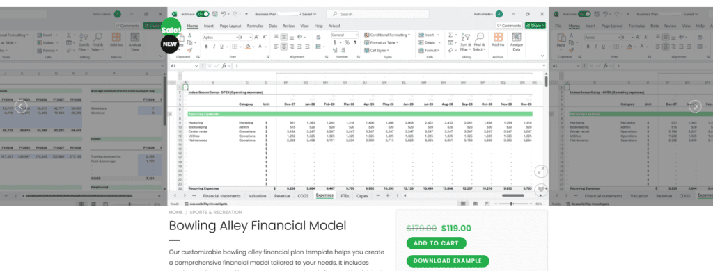 Bowling Alley Financial Model