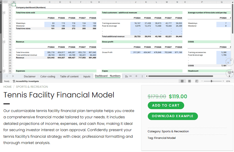 Tennis Facility Business Model